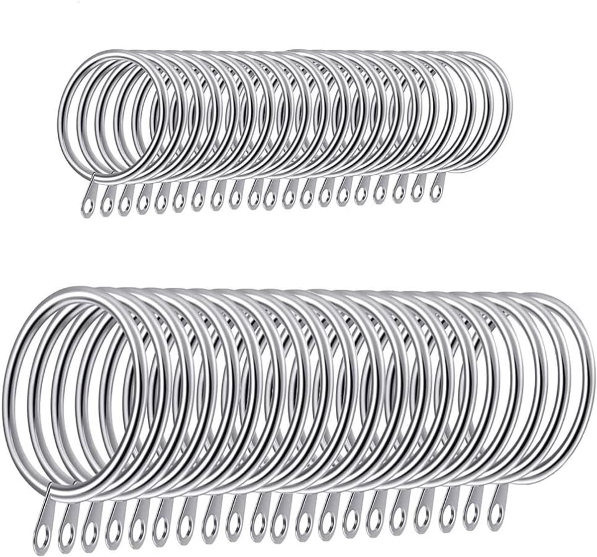 Gordijnringen 45mm - Metaal - Zilver - Eenvoudig te bevestigen - ShopVlot