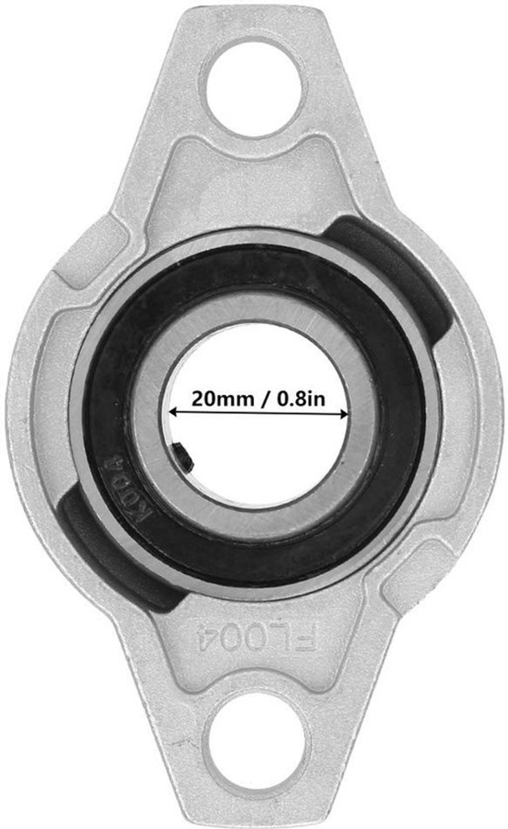 Flenslager Zelforiënterend - Zinklegering - 20mm - 3D-Printer Accessoire - Eenvoudige Installatie - Stille Prestaties - Lager