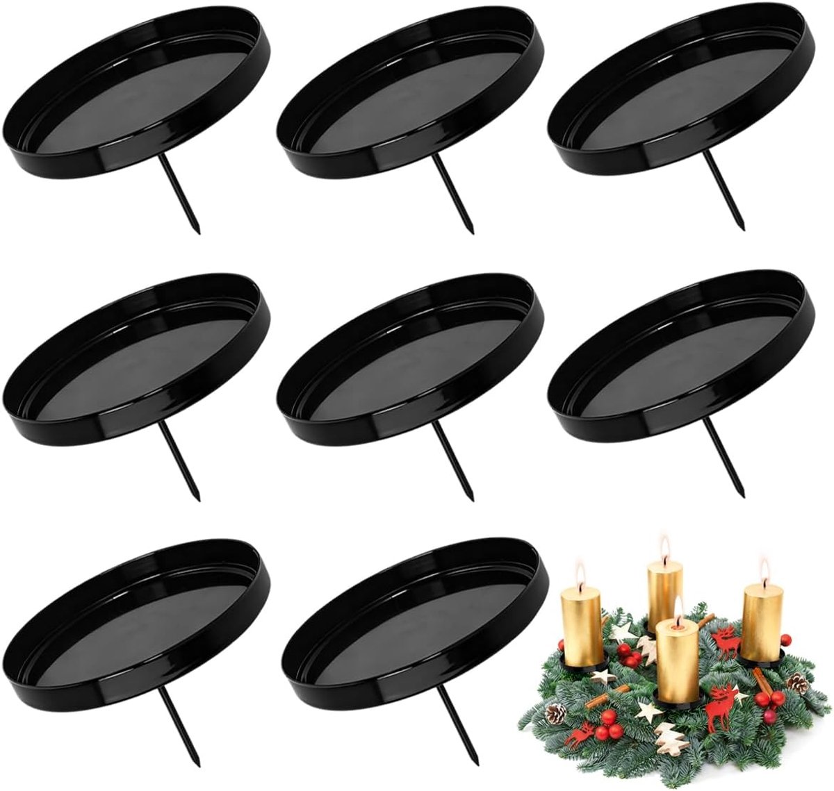 Adventskrans stompkaarsen - set van 4 - kerstdecoratie - creëer een warme sfeer - ShopVlot
