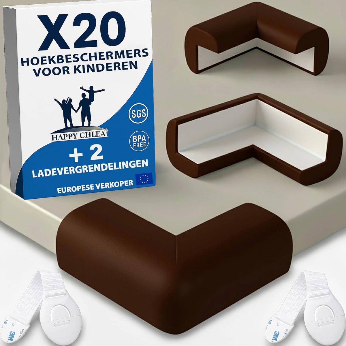 Hoekenbeschermers voor Baby - Rubberen Hoekenbescherming - Zacht en Veilig - Voor Meubels en Tafel - ShopVlot