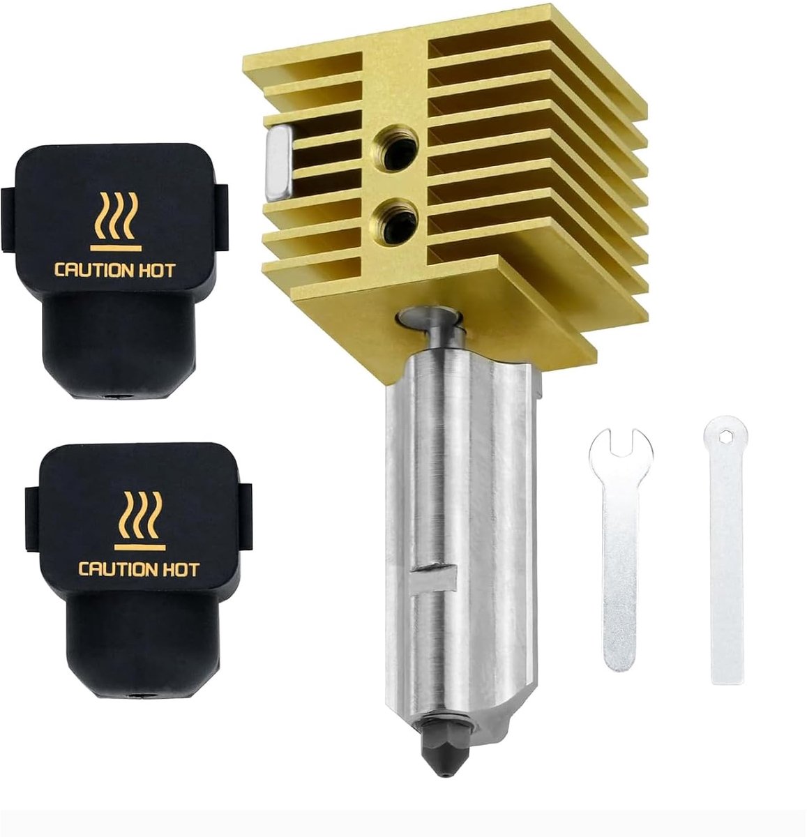 Mini Hot End A1 Extrusiekop Kit - 0.4mm Gehard Stalen Mondstuk - Verbeterde Warmteafvoer - Geschikt voor BamLab A1 - ShopVlot