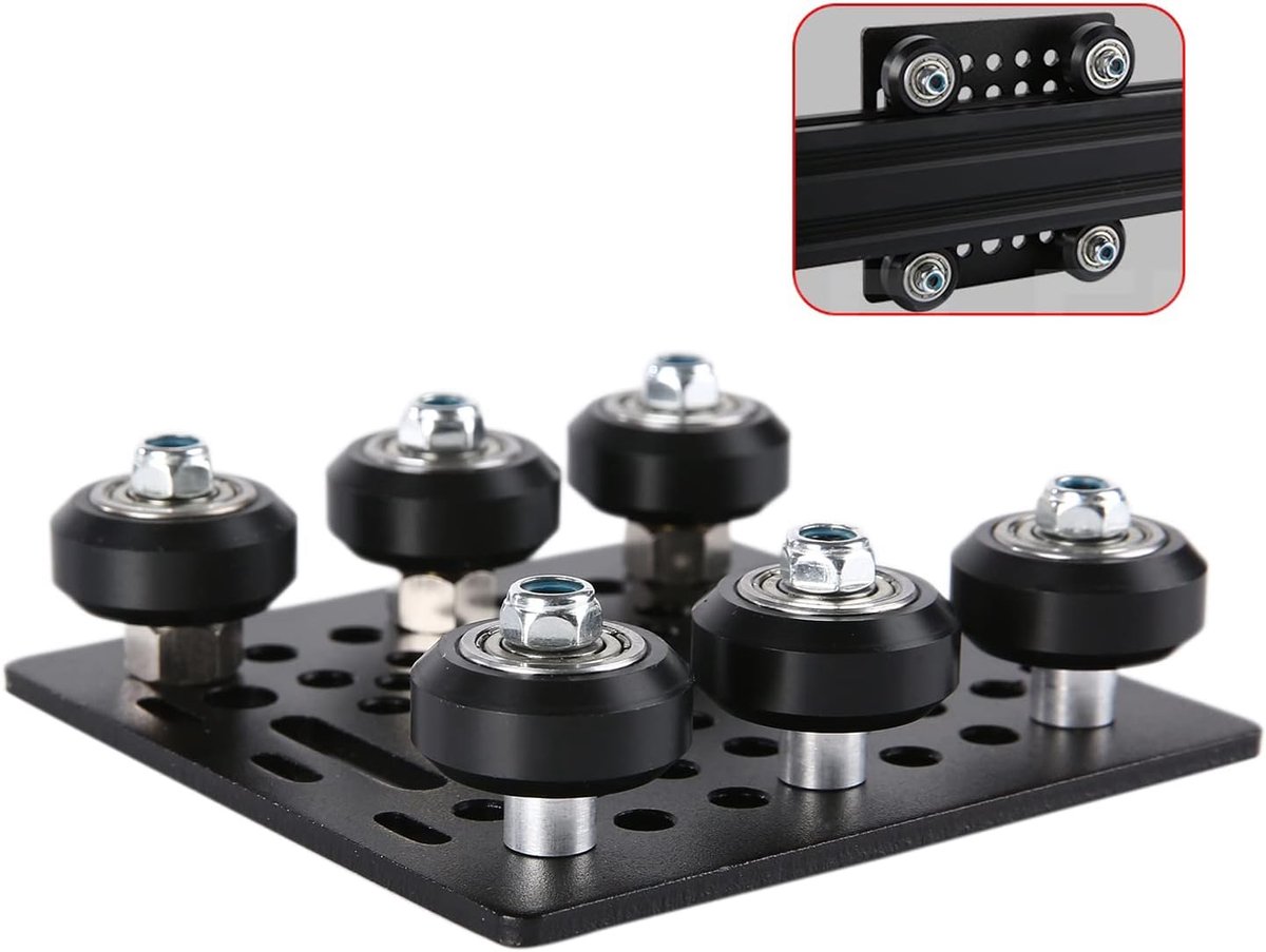 Gantryplaat Kit 2040V - Aluminium met POM Wielen - Voor 3D Printer en CNC Machine - Hoge Precisie - ShopVlot