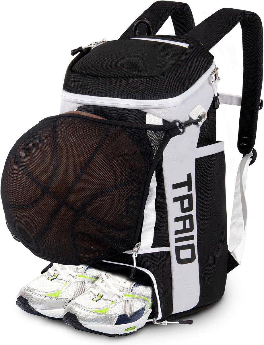 KINGSLONG Basketball Backpack, Football Backpack, Large Capacity, Softball Bag with Shoe Compartment and Fence Hook - ShopVlot