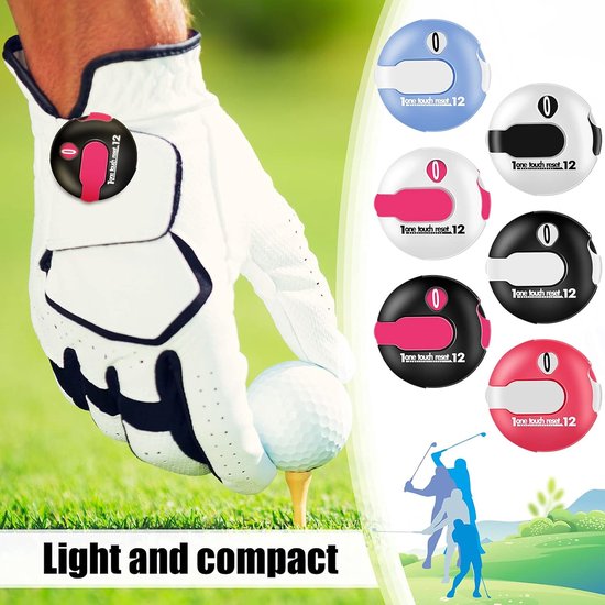 6 Golf Club Counters, Mini Golf Score Counter, Clicker, Golf Counter for Scorekeeper, Up to 12 Shot Points, Golf - ShopVlot — afbeelding 3