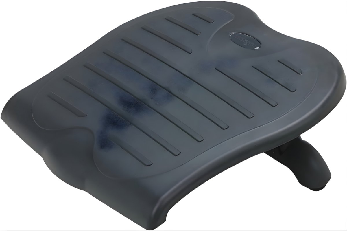 Ploutos® Voetensteun - Verstelbaar Voetensteun - Ergonomische Voetensteun voor Bureau - Zwart - 8cm x 36cm x 46cm