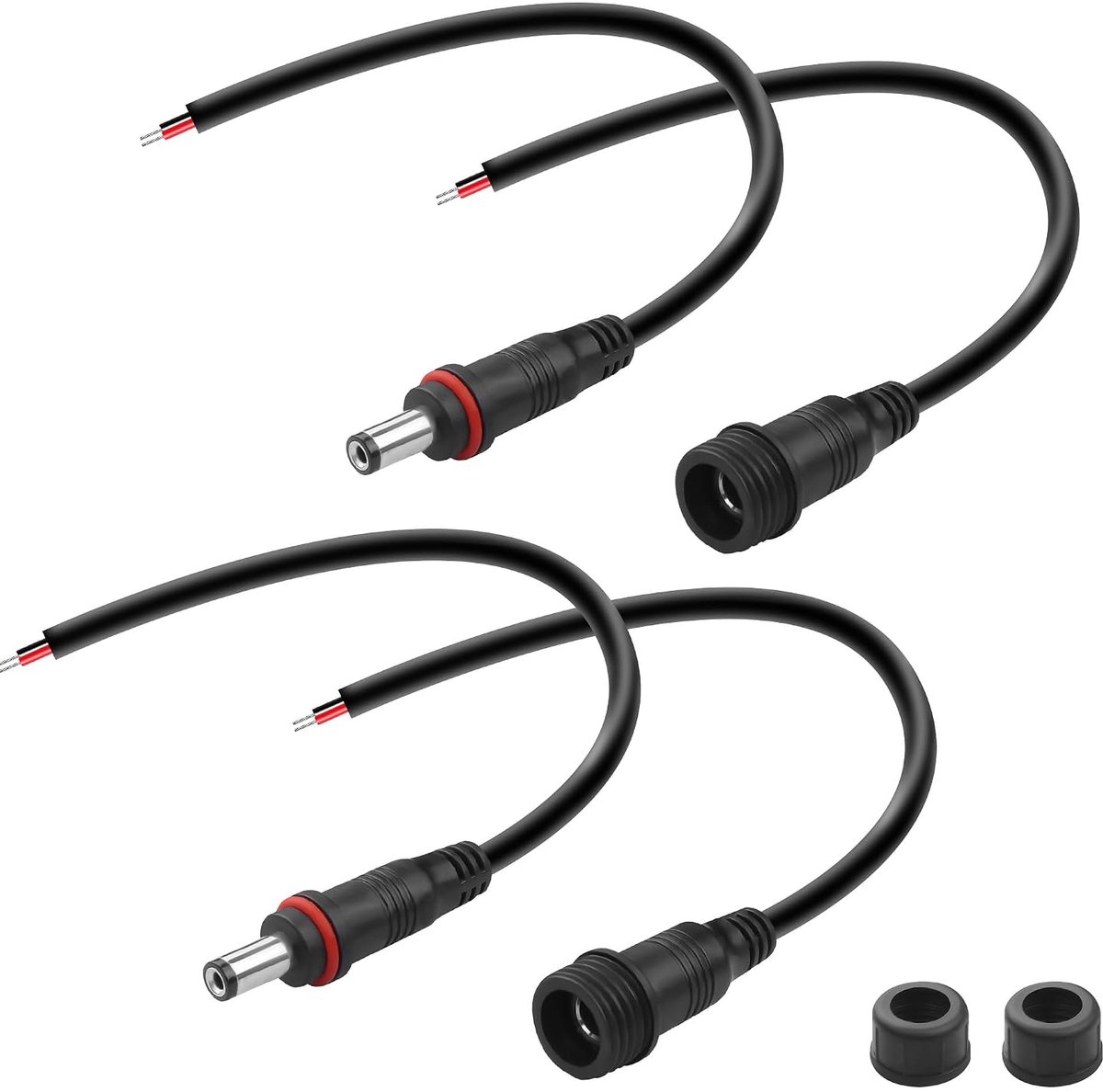 Waterdichte DC-kabel met 5,5 x 2,1 mm stekker - ShopVlot