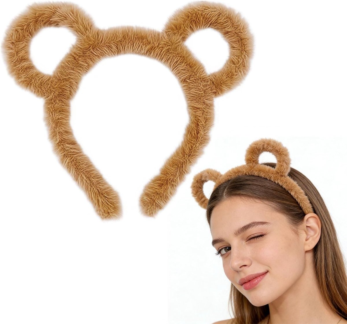 Teddy Oren, Chip Mint Maïs & Haarband met Oren voor Berenkostuum en Halloween Cosplay Accessoire