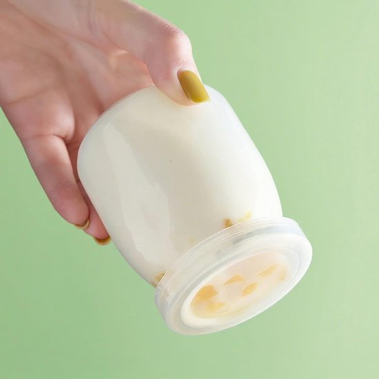 Set van 6 Glazen Yoghurttanks met Deksel - Lekvrije Reiskleine Potjes voor Jam, Honing en Desserts, Geschikt voor Vaatwasser — afbeelding 2