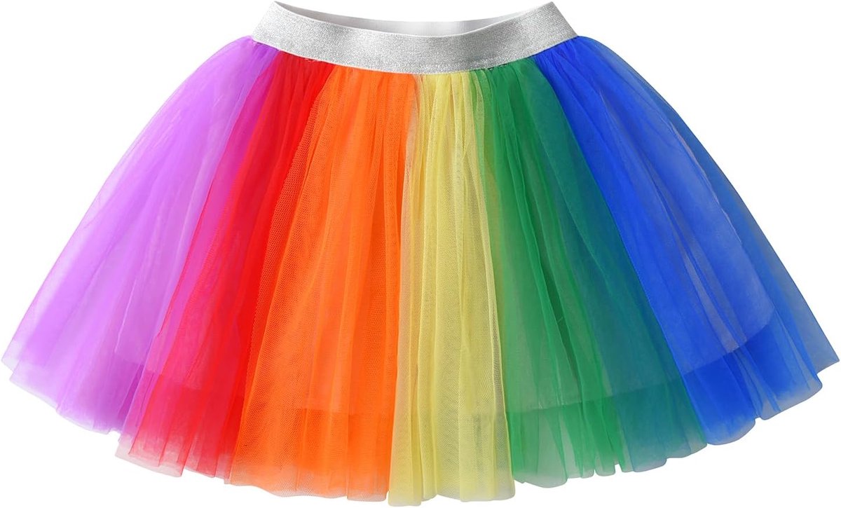 DXTON Girls' Tulle Dance Ballet Skirt Princess Costume Kids Girls Tulle Skirt Ballet Skirt 2-8 Years - ShopVlot