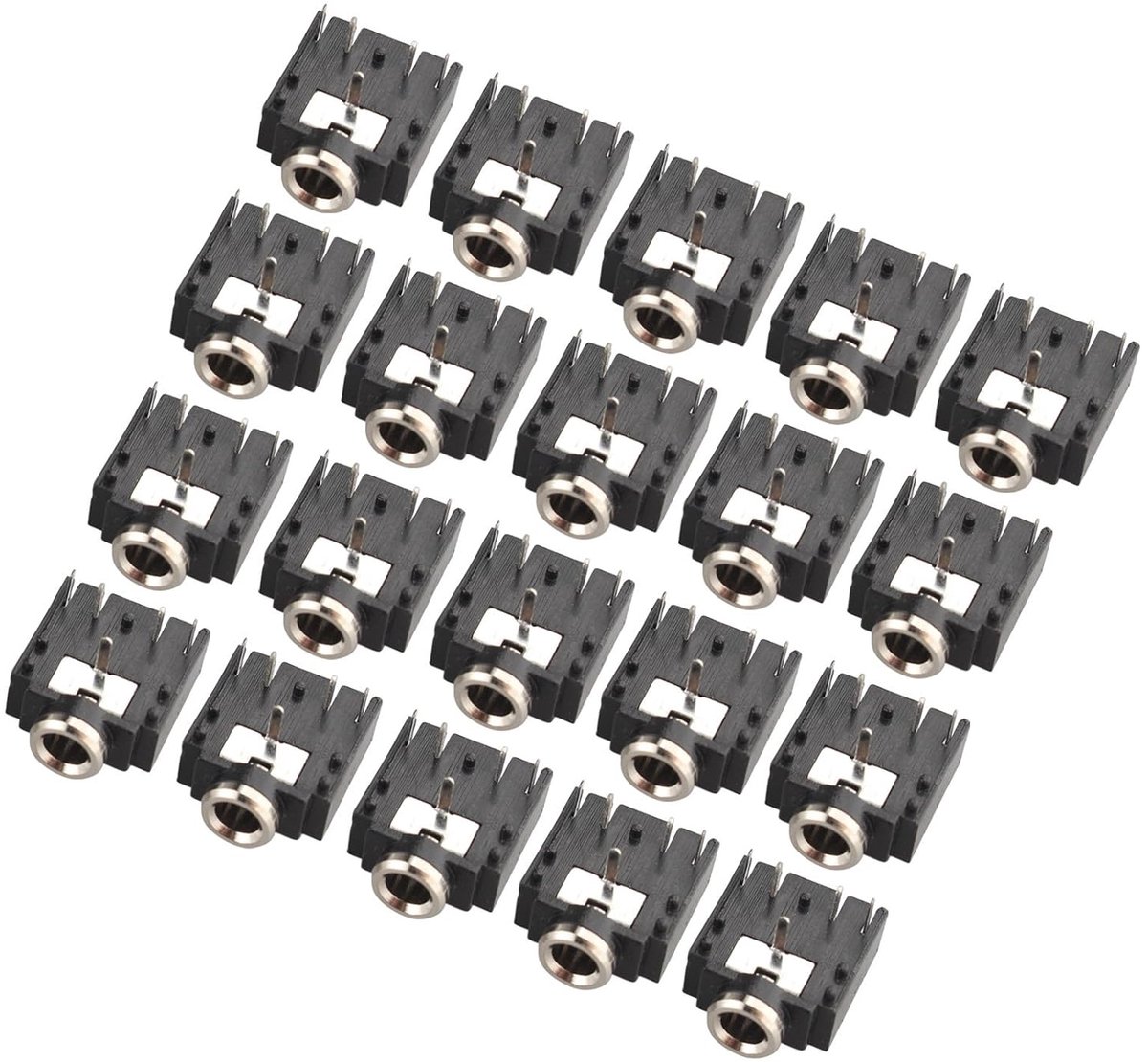 20pcs 3.5mm 5 Pole Dip PCB Mount Headphone Jack Stereo Jack Connector - ShopVlot