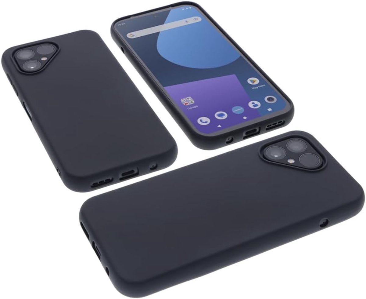 Case Compatible with Fairphone 5 Rubber TPU Protection Mobile Phone Case Black - ShopVlot