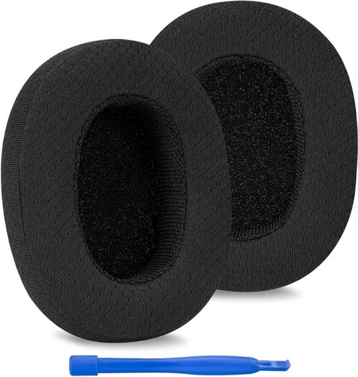 Vervangende oorkussens - Oorhoezen - Mesh stof - Zwart - Crusher - Hesh draadloze hoofdtelefoons - Crusher Evo - ANC headset - Geschikt voor - Kleur - Model - Draadloze hoofdtelefoons oorhoezen zwart Crusher Evo ANC headset