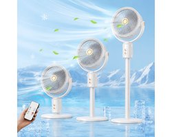 Kraftverdia – 3-in-1 staande ventilator – Camping fan — in hoogte verstelbaar (38/62/85 cm) – 5…