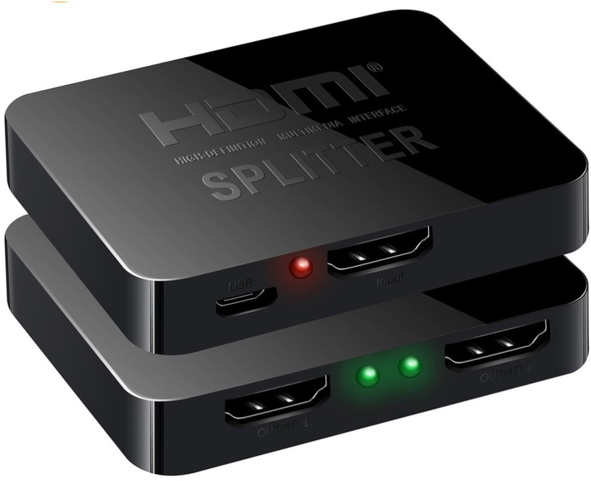 2-poorts HDMI-splitter 1x2 - 3D en 4K