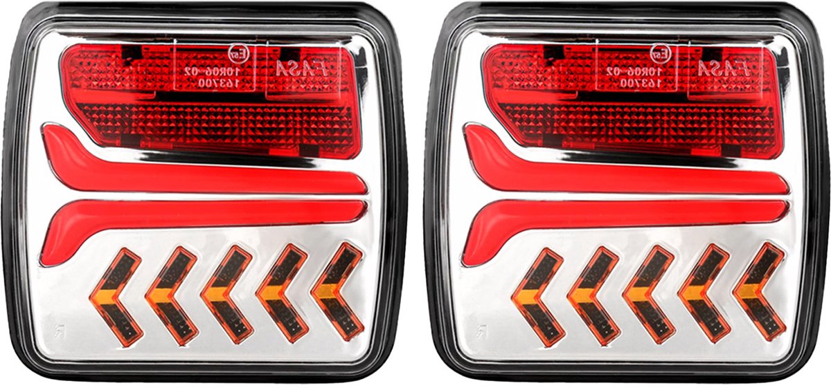 Draadloze LED-achterlichten voor trailers, bestelwagens en vrachtwagens - Magnetische achterlichten - Werkt op batterijen - IP65 waterdicht - Geschikt voor 7-pins connectoren - LED-remlichten
