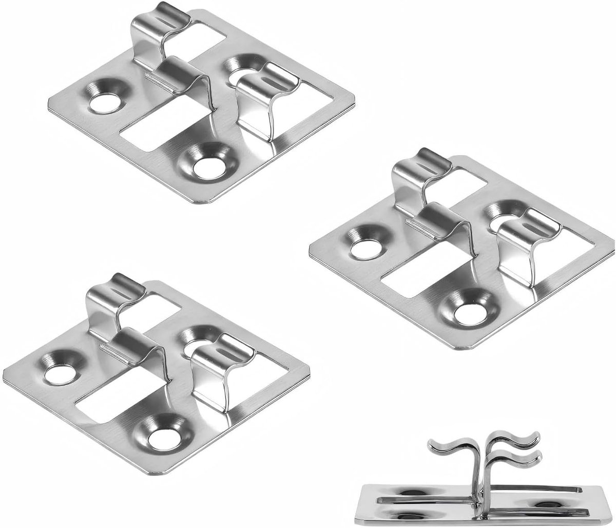 100 Stuks Vloerbevestigingsclips voor Terrasplanken, Stalen Clips, Verborgen Afstandhouders, Geschikt voor WPC/BPC, 36 x 40 mm, Spleet 3 mm, Hoogte 8 mm, Duurzaam en Weerbestendig