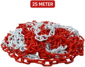 Mexxo afzetketting 25 meter - Rood / wit - Kunststof - Binnen & buiten - Schakels 6mm