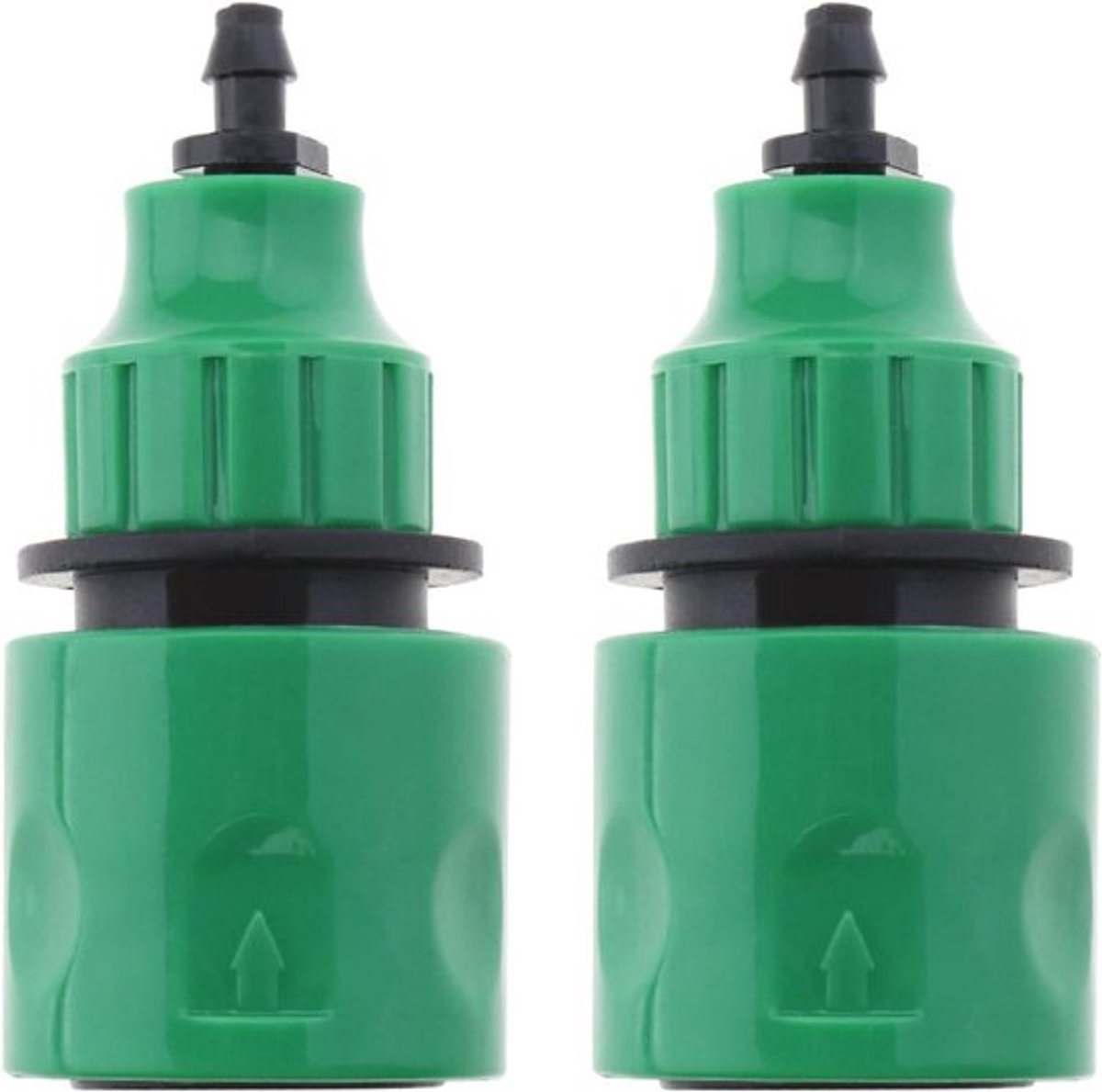 Tuinwaterslang Snelle Connector Micro Irrigatie Adapter - Waterslang Koppeling - Geschikt voor 8/11mm 4/7mm Pijp - Tuin Irrigatie Systeem Adapter - 2 Stuks - Tap Connector Fitting - Eenrichtingsadapter - Irrigatiesysteem.