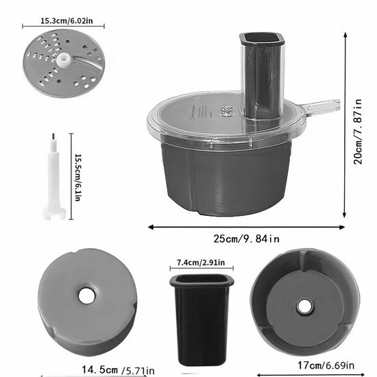Van toepassing op Thermomix TM6/TM5Groentesnijder en -rasp -Van toepassing op Thermomixaccessoires — afbeelding 5