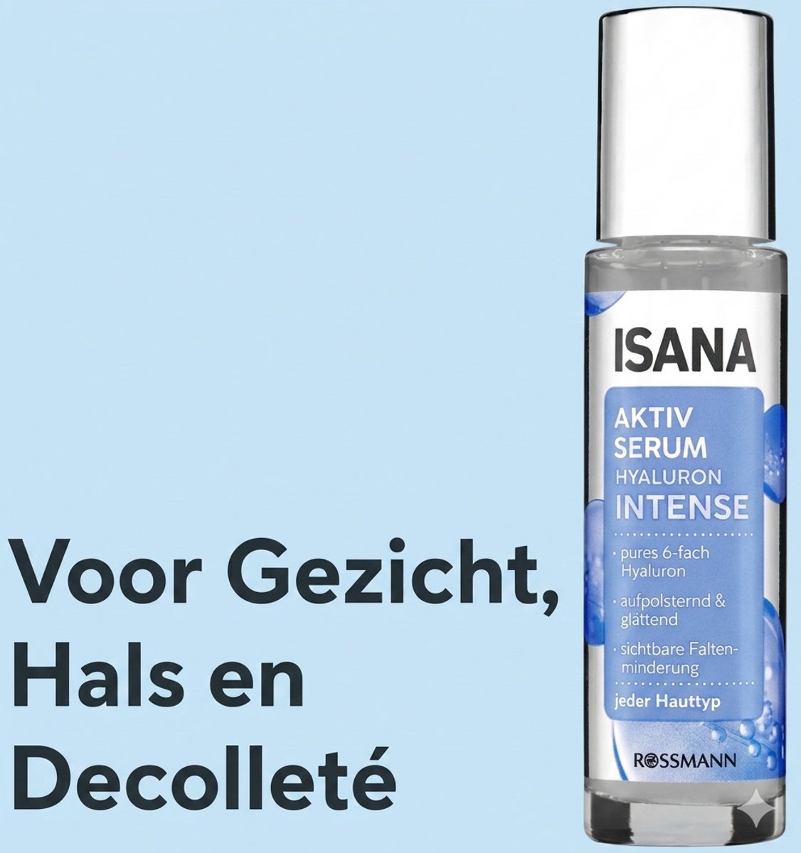ISANA Hyaluron Intense Actief Serum - 6-voudig Hyaluron - Hydraterend & Anti-Rimpel - 30ml