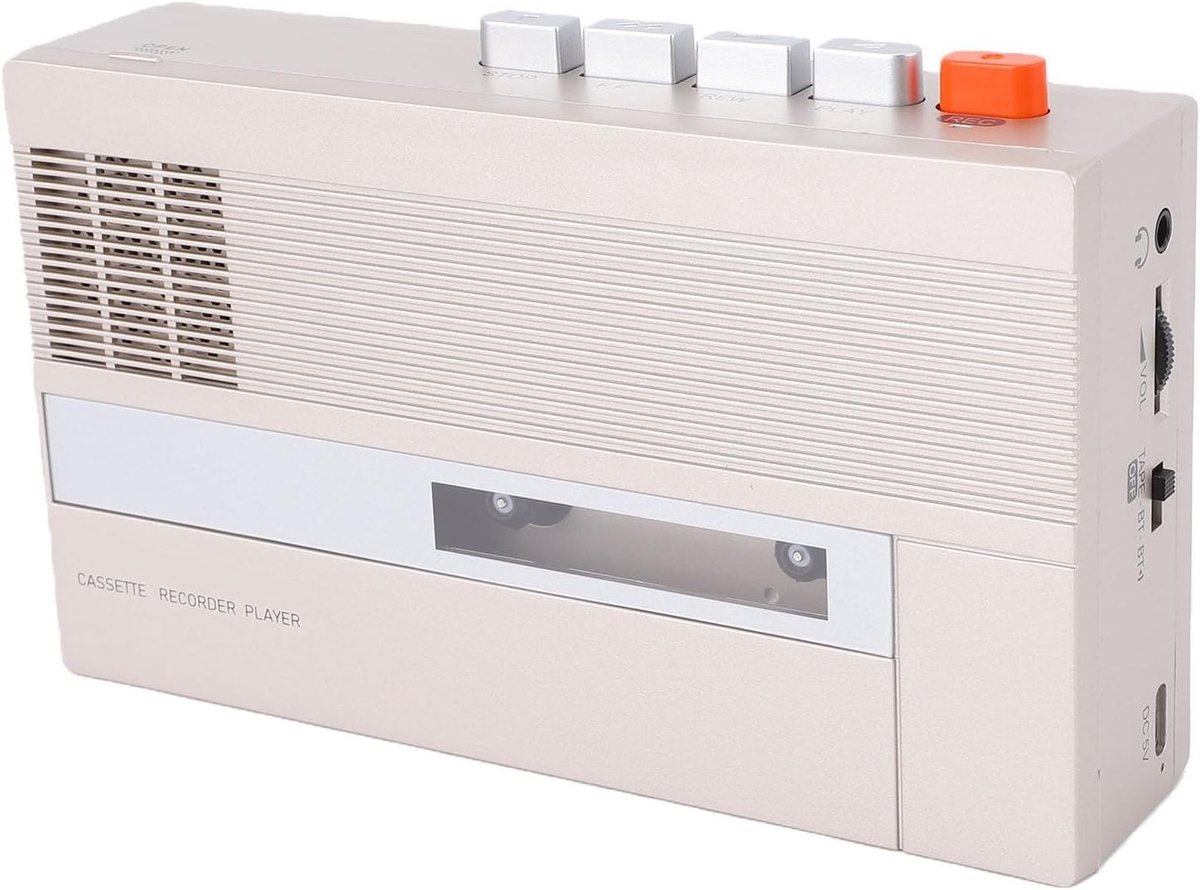 Retro Cassette Speler met Bluetooth en Recorder, Draagbare Tape naar Digitaal Converter met Luidspreker voor Nostalgische Muziek en Vintage Decor, Perfect voor Muziekliefhebbers