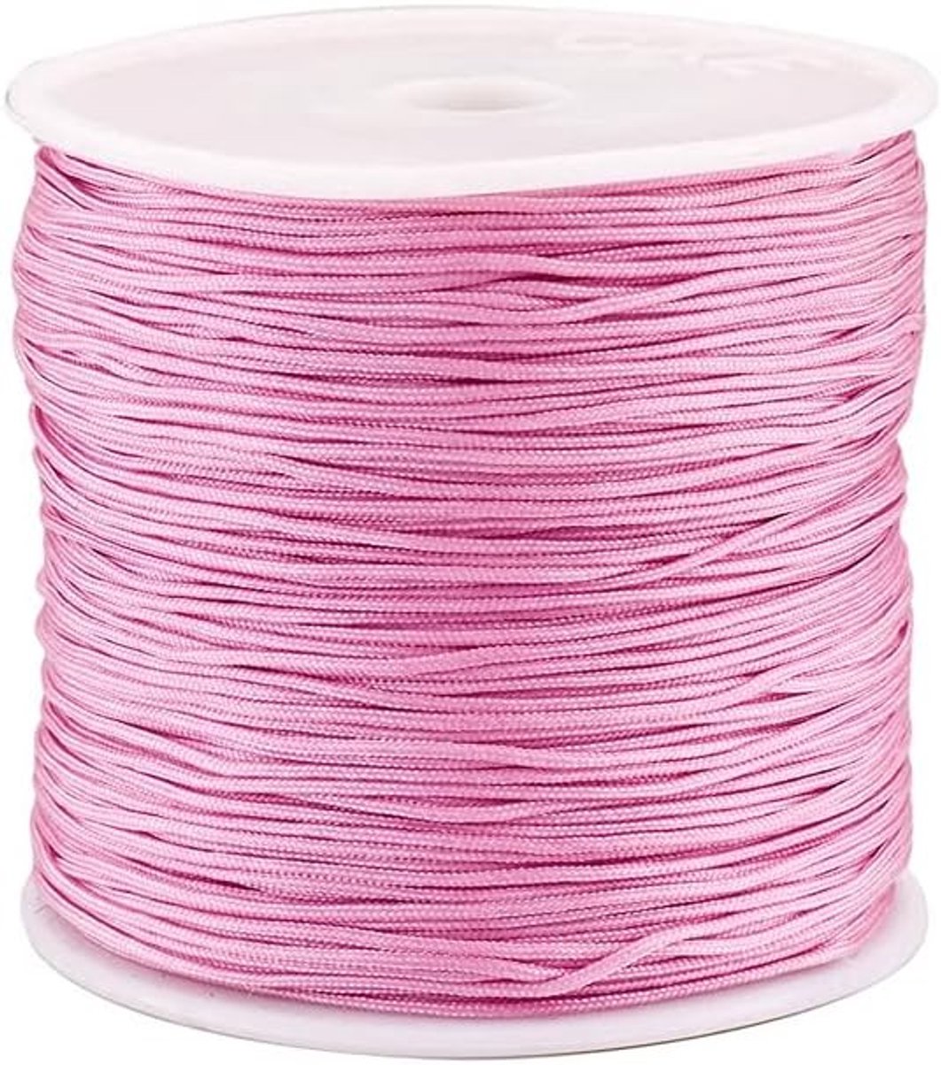 100 Yards Nylon Beaded Wire Cords 0.8mm Violet Macrame Touw voor DIY Sieraden, Armbanden en Kettingen