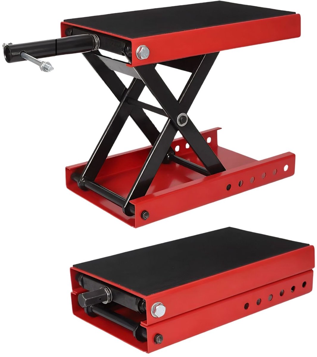 Motorlift Schaarkrik - Basis Heavy Duty Hefplatform - voor motoren en atv's - Zwart Staal