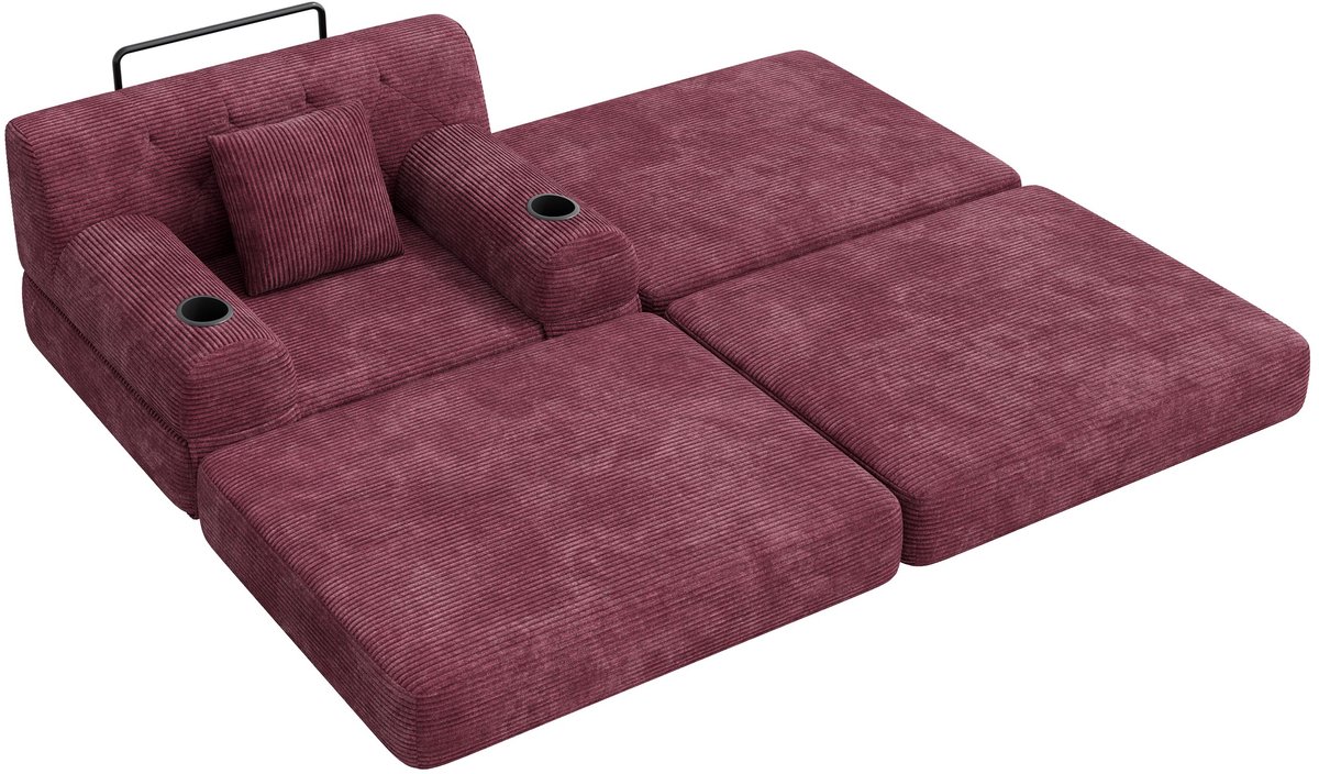 YYchan fauteuil met voetenbank - meerkleurig - 107 x 162 x 81 cm