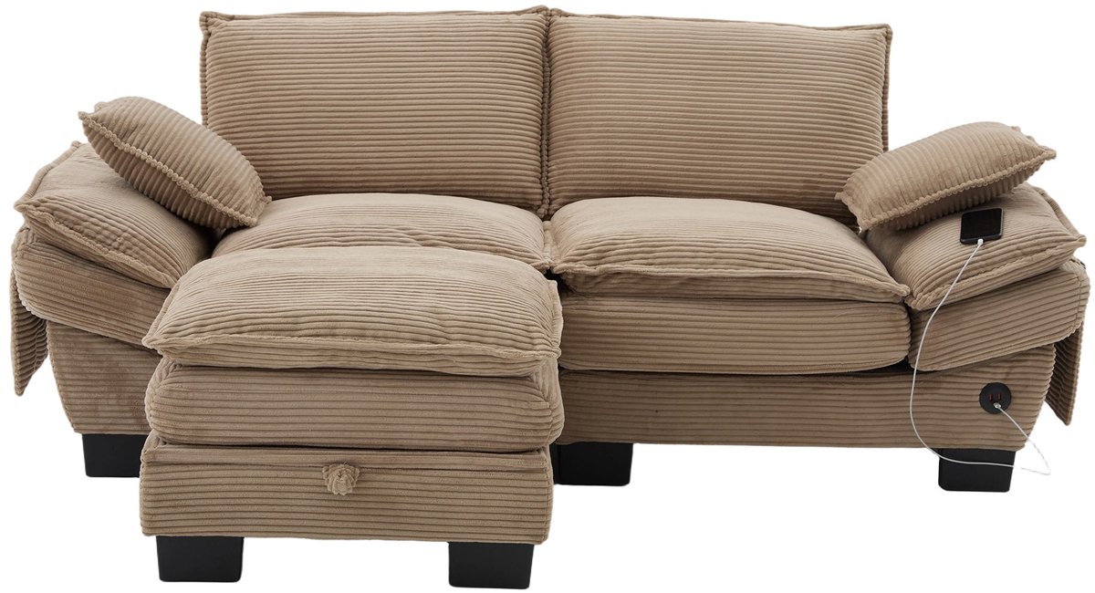 YYchan modulaire bank met hocker - meerkleurig - 190 x 132 x 84 cm
