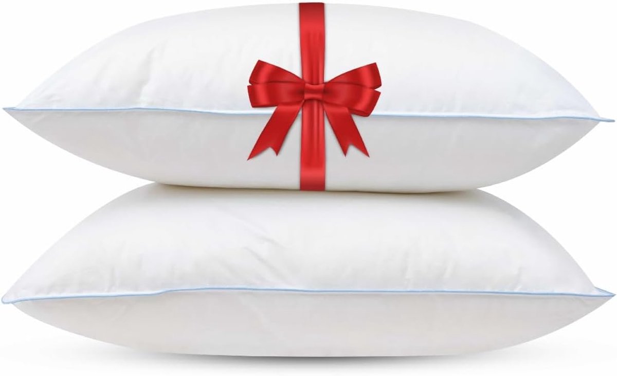 SnelShoppen - Spatex Pillow Set van 2 - Luxe Comfort Kussens - Hotelkwaliteit - Verlicht Nek- en Rugpijn - Geschikt voor Rug-, Zij- en Buikslapers - V