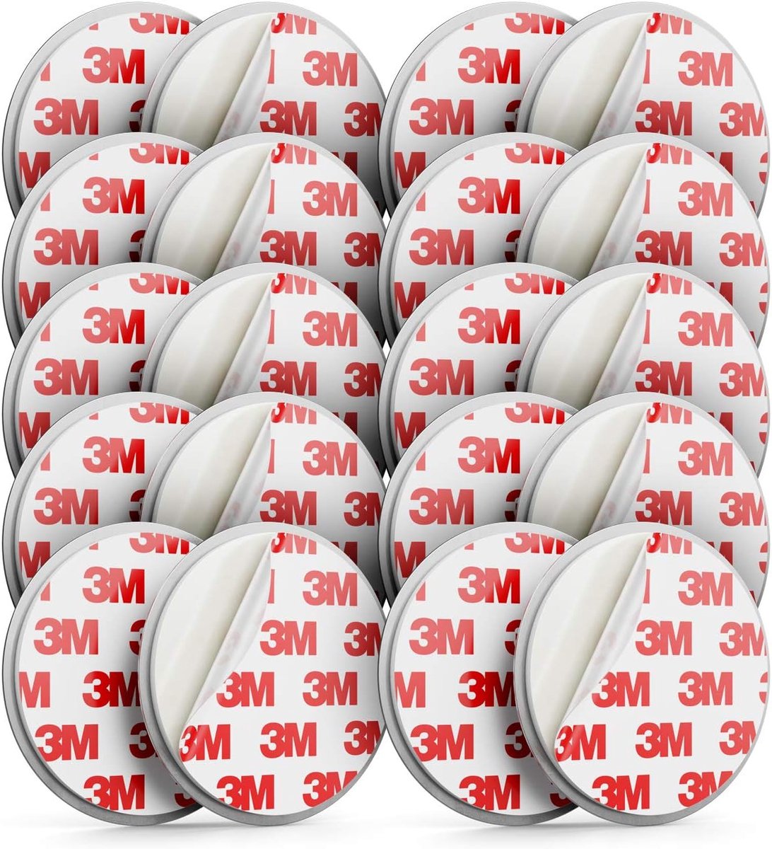 Thijox - 10x Magnetische Bevestiging voor Rookmelders - Zelfklevende Magnetische Houder - Ideaal voor Brandmelders - Diameter 50 mm - Gereedschap Vrij
