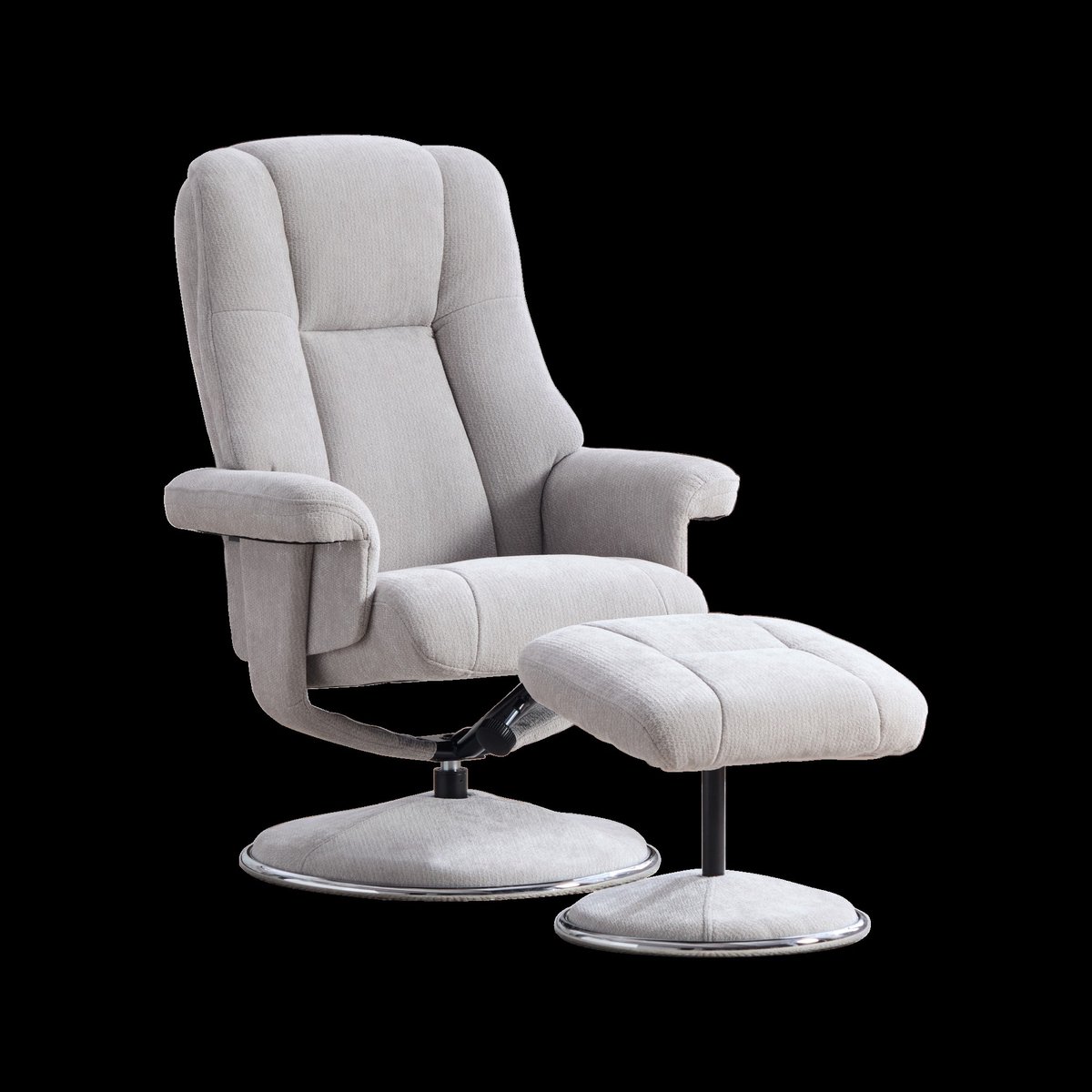 YYchan fauteuil met voetenbank - grijs - 79 x 78 x 112 cm - voetenbank 49 x 45 x 43,5 cm