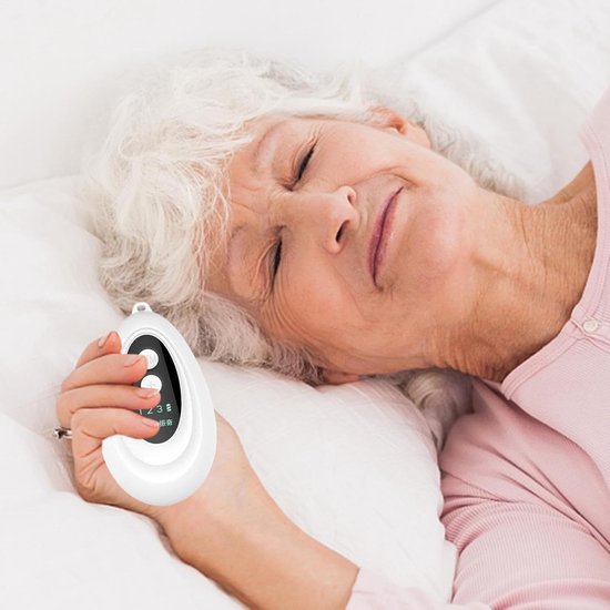 Elektrische slaaphulp, oplaadbare slaaphulp handheld, massage voor ontspanning, USB, opladen slaaphulp machine met twee modi voor middelbare leeftijd, oudere mensen — afbeelding 2