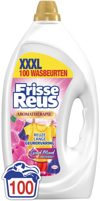 Frisse Reus Gel Orchidee - Vloeibaar Wasmiddel - Gekleurde Was - Frisse Geurbeleving - 100 Wasbeurten - Grootverpakking