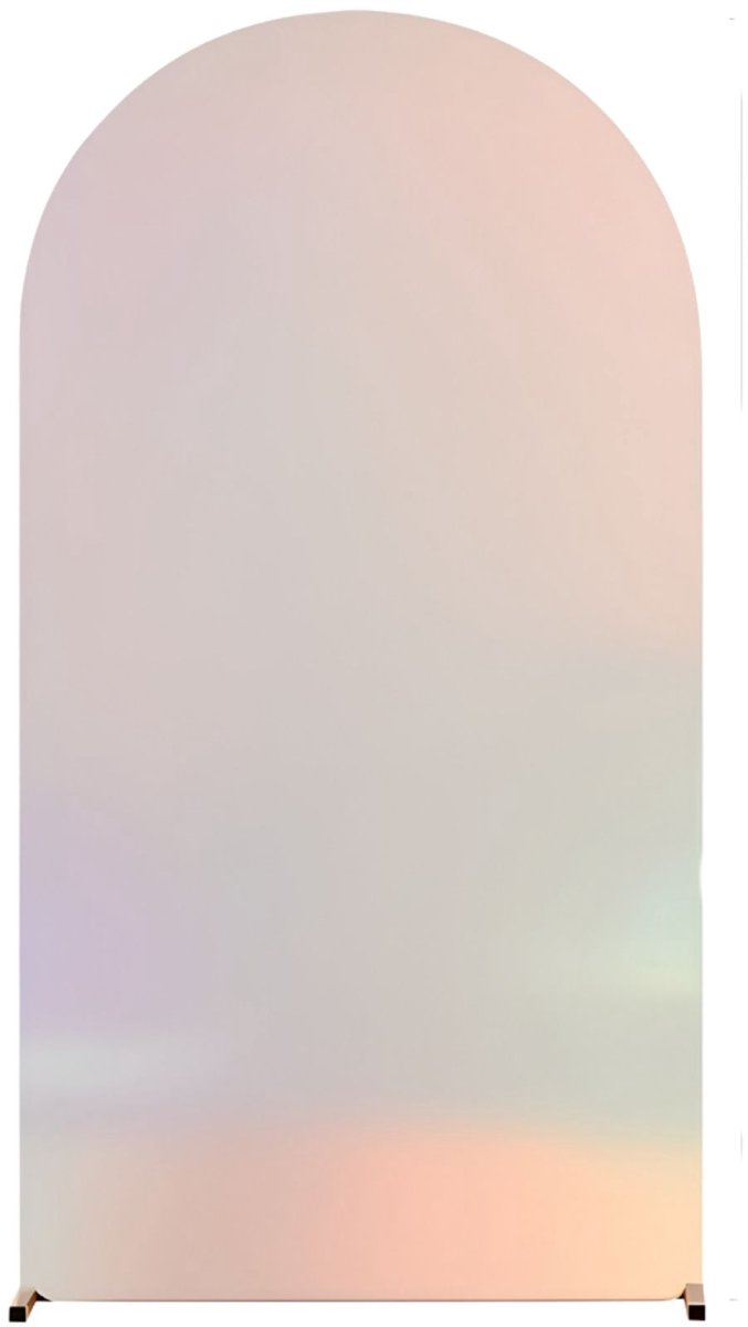 Gekleurde Boog Achtergrondhoes 120M - Elastisch en Glanzend U-Vormig design - voor feest en fotografie - Multicolor Polyester - Goud 80 cm