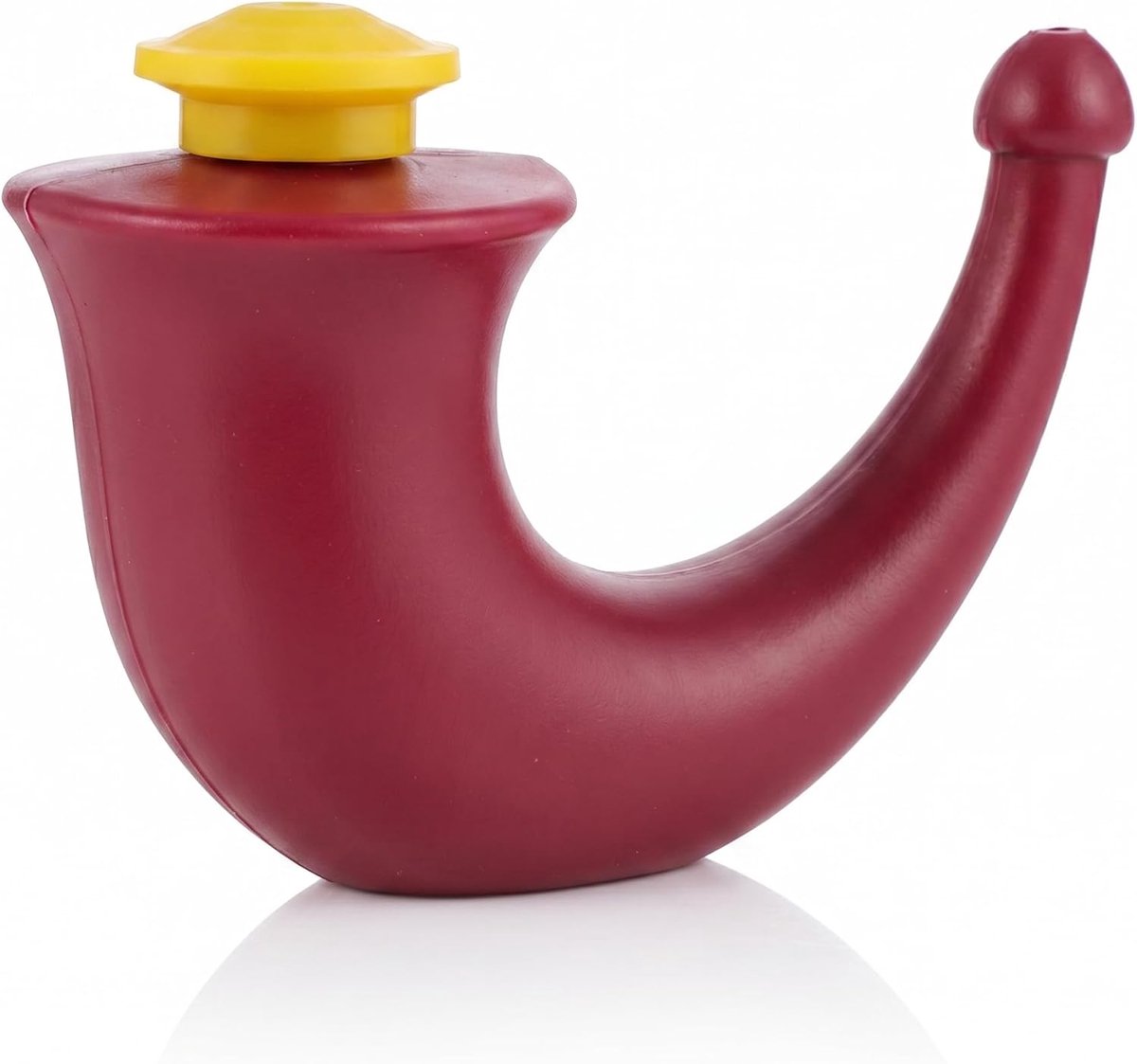 SnelShoppen - Yoga Pot Sinus Spoelset Neusreiniger voor Volwassenen en Kinderen - Compacte Plastic Neti Pot in Rood - Effectieve Neusreiniging met Zou