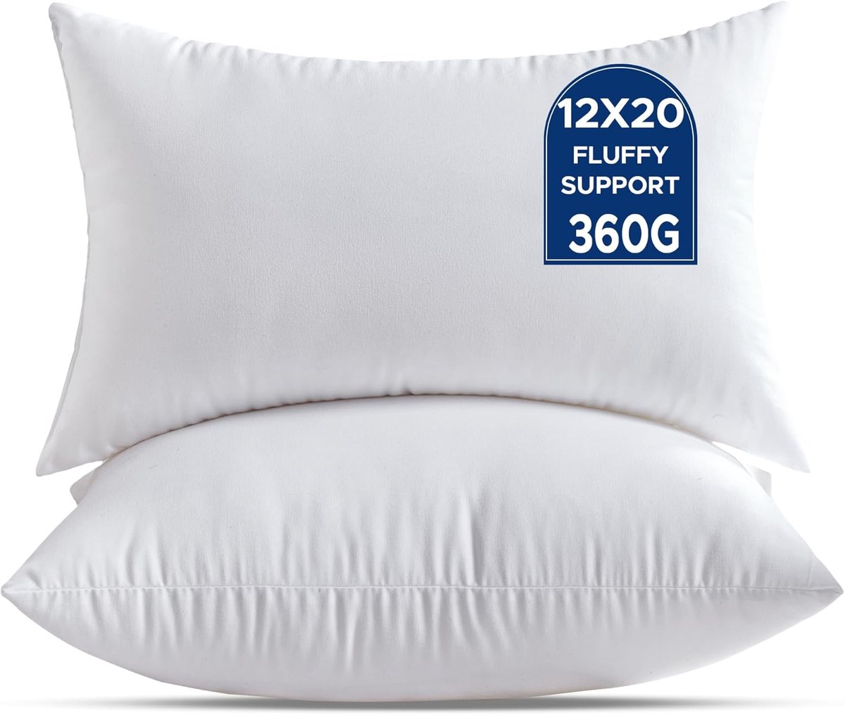 Thijox - Set van 2 Kussenvullingen 30 x 50 Cm Witte Lendenkussens voor Woonkamer Bank Sofa - Decoratieve Rechthoekige Kussens Binnengebruik
