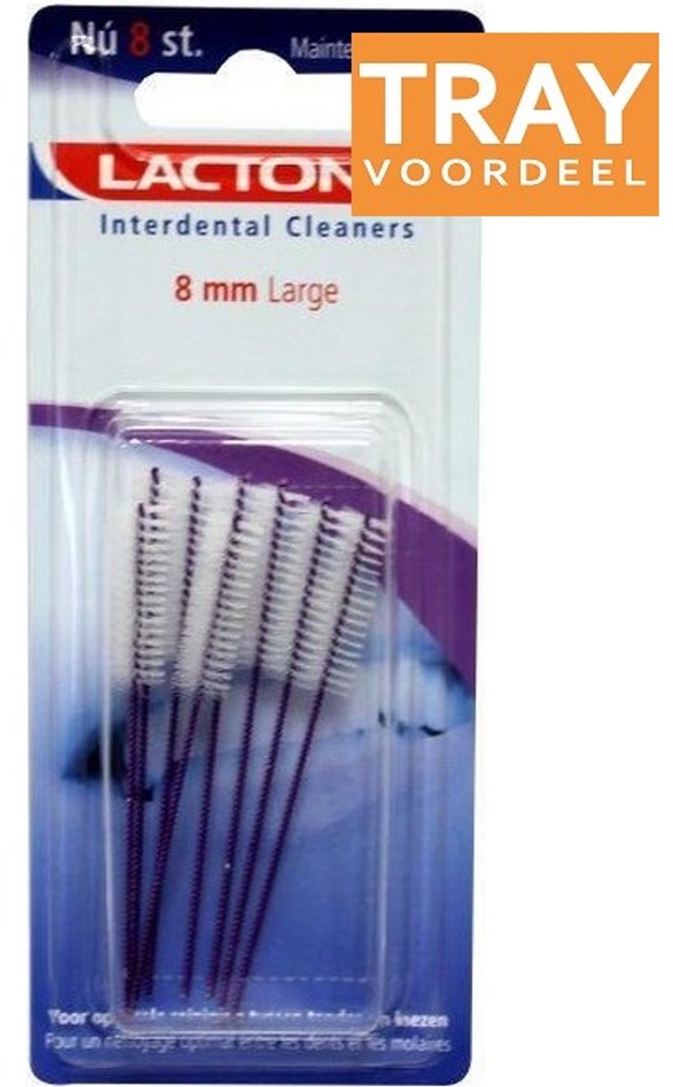 LACTONA INTERDENTAL CLEANERS 8 MM LARGE TANDENRAGERS 24 X 8 STUKS