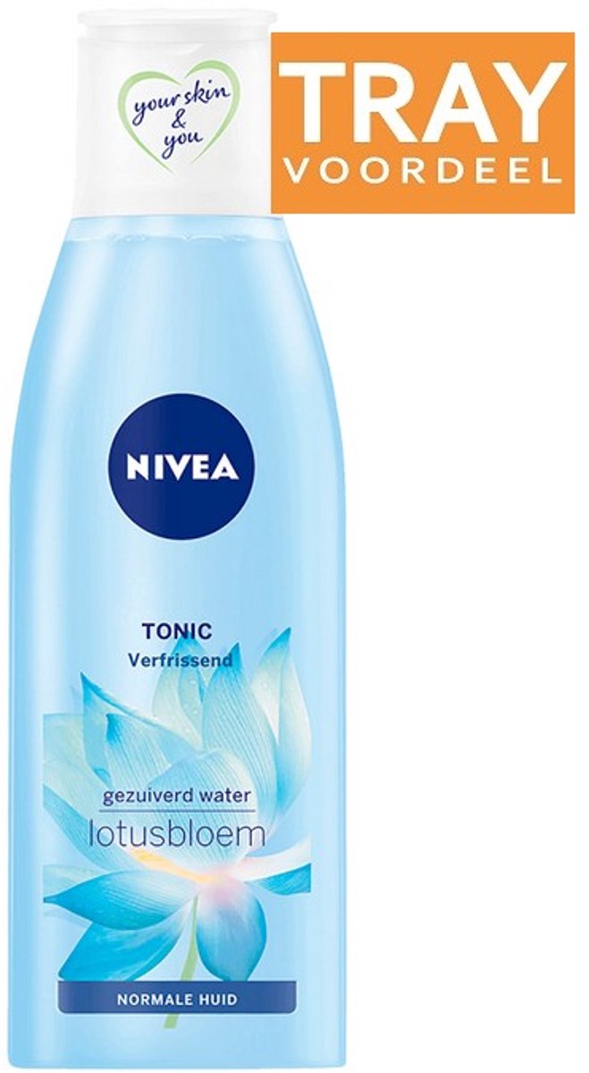 NIVEA VERFRISSENDE REINIGINGSTONIC LOTUSBLOEM NORMALE HUID 24 X 200 ML