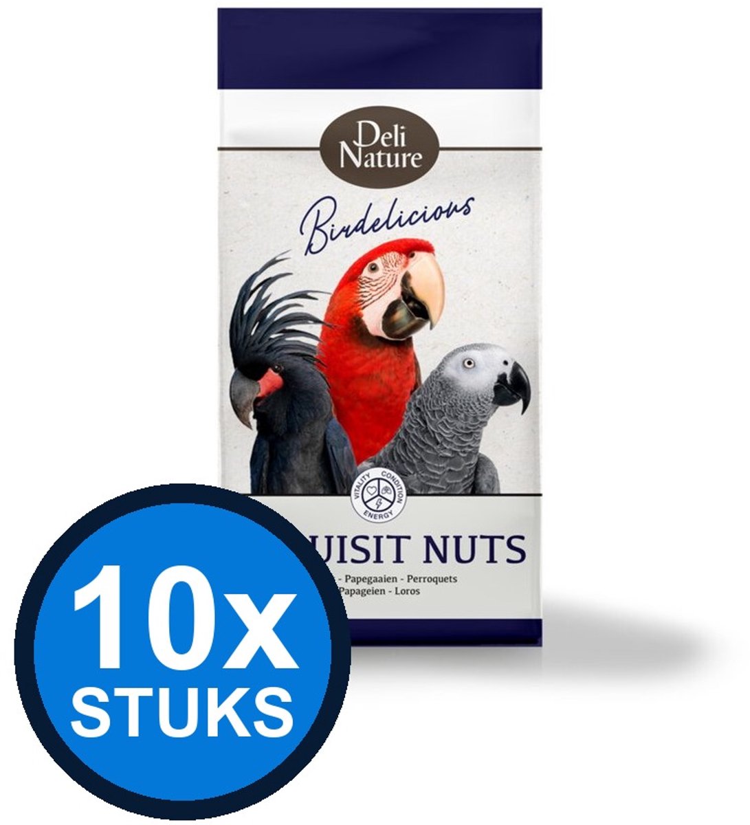 10x Deli Nature - Birdelicious exquisit nuts 750gr - Vogelvoer - 750 g