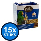 15x Deli Nature - eivoer grote parkiet/papegaai 800gr - Vogelvoer - 800 g