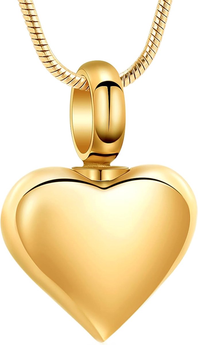 Thijox - Mini Hart Crematie Urn Ketting voor As RVS - Memorial As Hanger Keepsake Sieraden voor Vrouwen en Mannen - Eenvoudig en Elegant Herinneringss