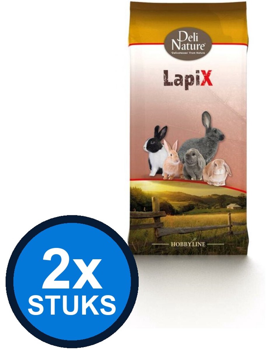 2x Deli Nature - LapiX elite mix 4kg - Knaagdierenvoer - 4 kg