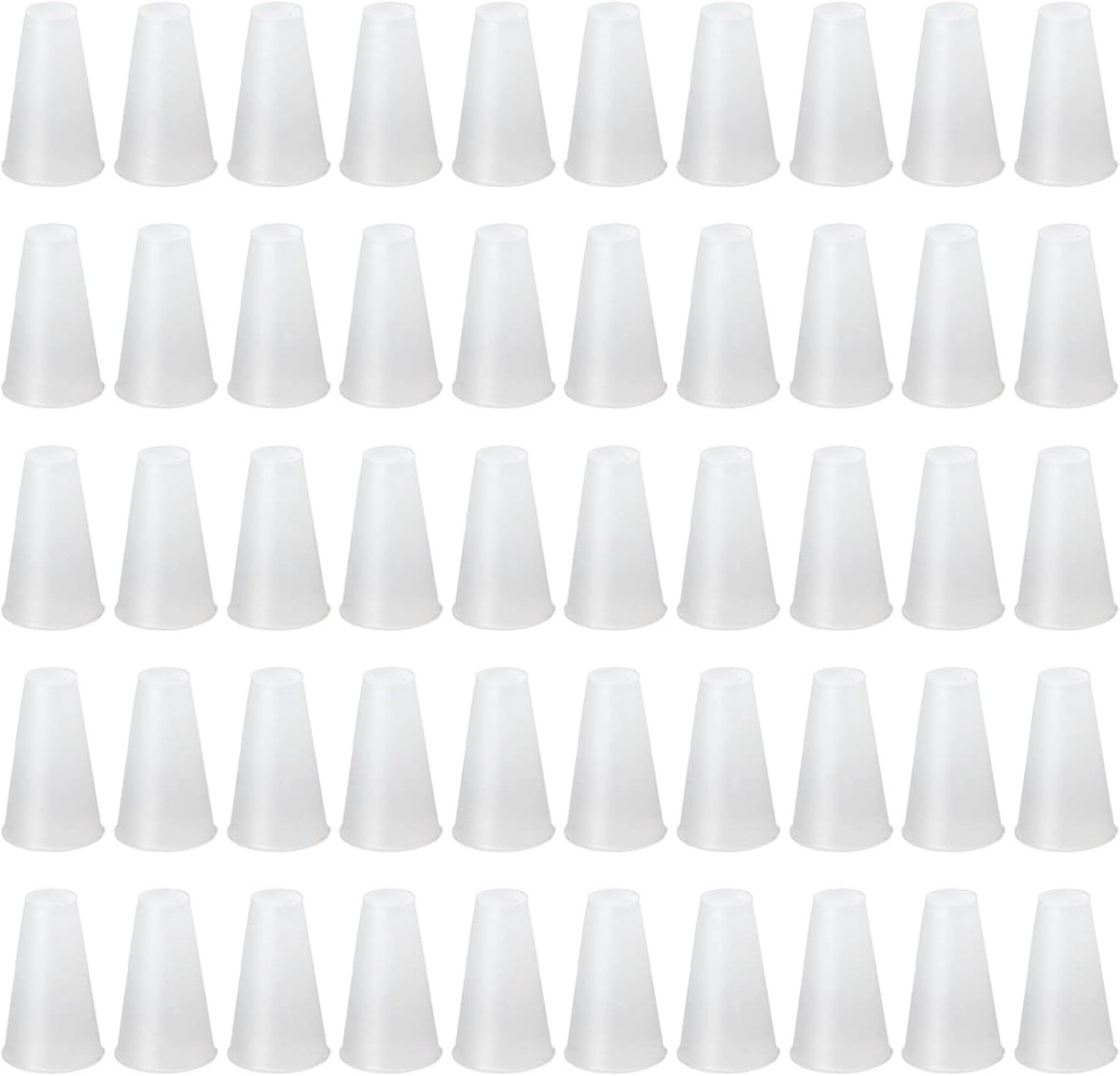 Kadimendium 50Pcs Silicone Conical Plugs Heat Resistant Conical Plug Rubber Conical Plug Assortment Kit for Sealing - ShopVlot
