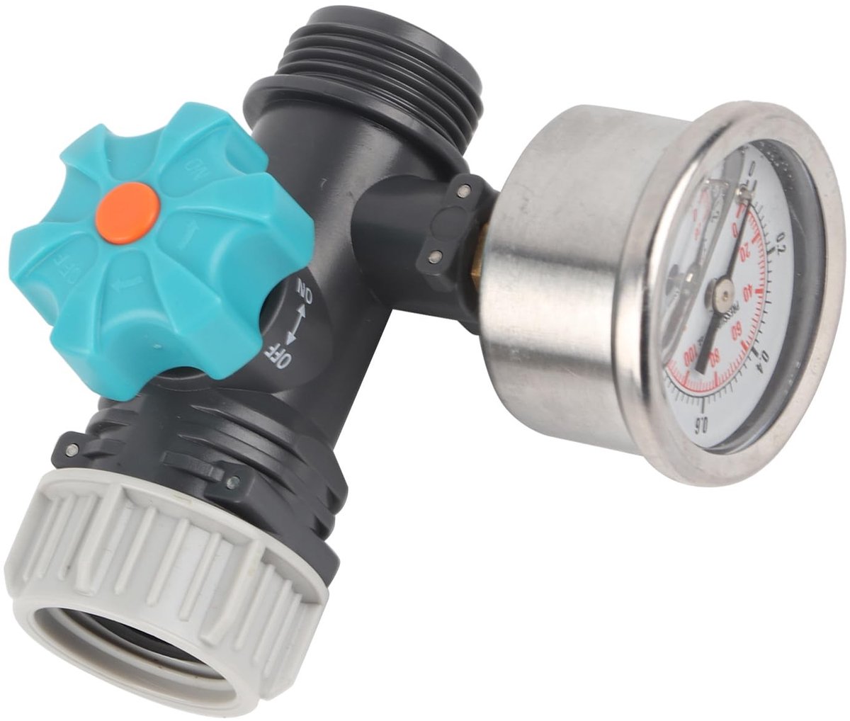 Dailygoods- Waterdrukregelaarklep met Drukmeter - Verstelbare Klep - Irrigatiecontroller - Tuin - Ergonomisch Ontwerp - Eenvoudige Aanpassing - Irrigatieklep