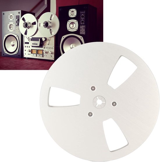 Lege Spoel - Tape Spoel - Bandrecorder Reparatie - Aluminiumlegering Constructie - 7 Inch Diameter - Zilver — afbeelding 2