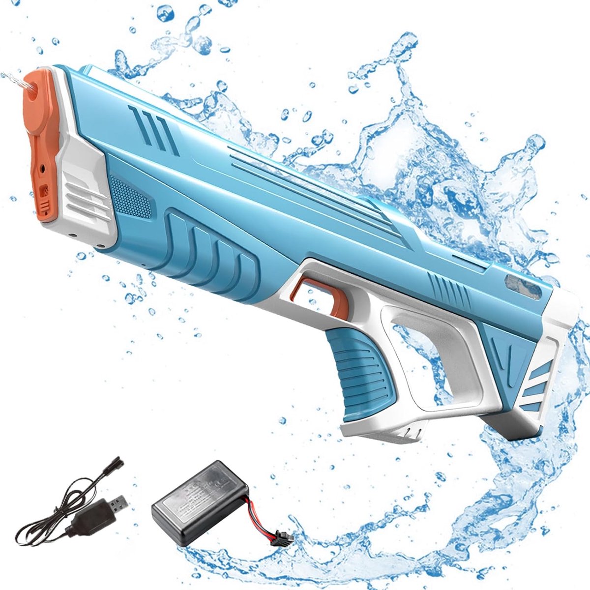 Elektrisch Waterpistool Voor Kinderen - Automatisch Waterpistool Met Automatische Zuigfunctie - Langeafstands Automatische Waterblazer - Waterspeelgoed