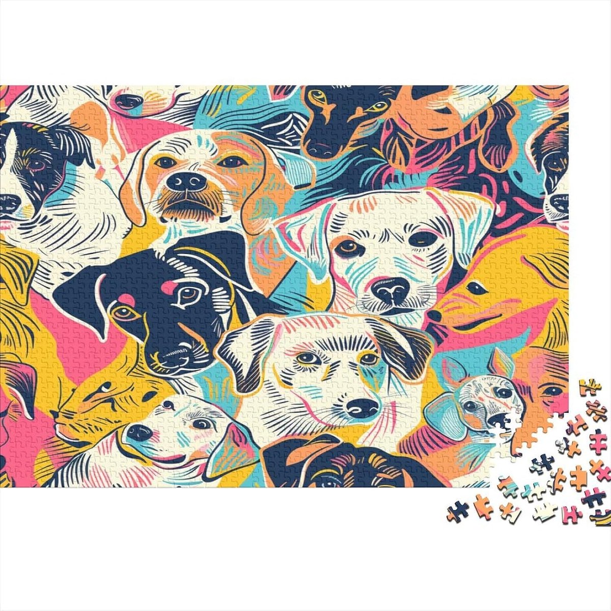 Legpuzzel - Puzzelspel Puzzel - Ontspanning en Gezelligheid - Hoge Resolutie Print - 75 x 50 cm - Meerdere kleuren