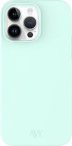 AVY Hoesje geschikt voor Apple iPhone 13 Pro Max | Compatibel met MagSafe | Back Cover | Liquid Silicone | Comfortabel in de Hand | Matcha
