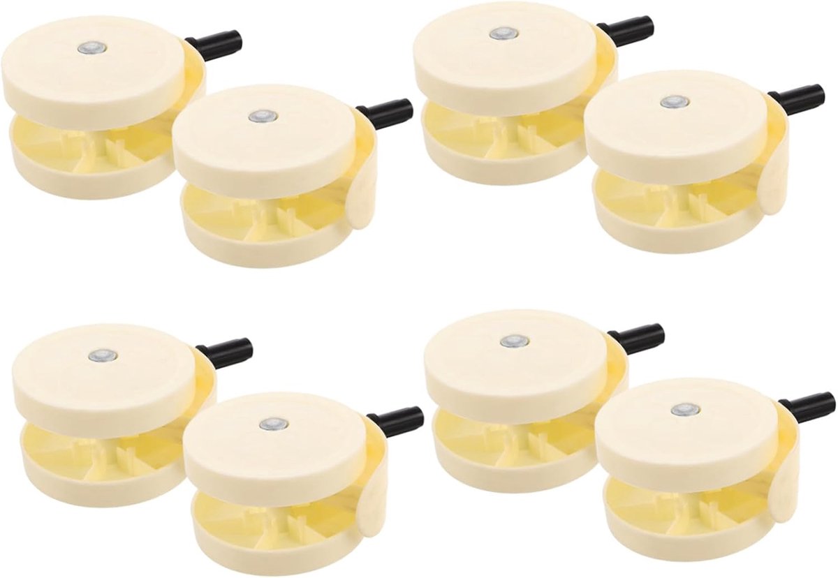 Kinderwagen Wielen - Loopwagen Wielen - Stille Wandelingen - Snel Afneembaar - 10 cm - Beige